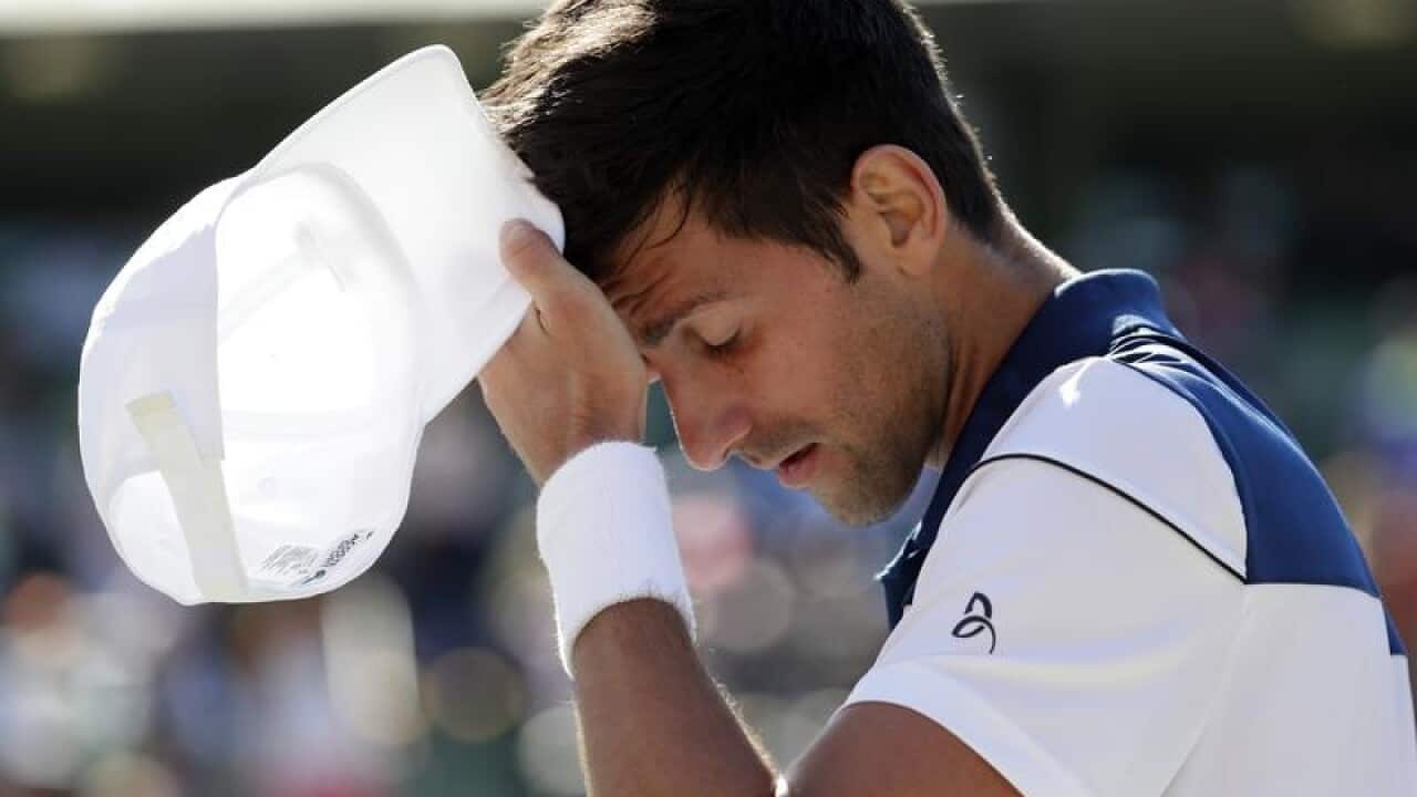 Novak Djokovic of Serbia