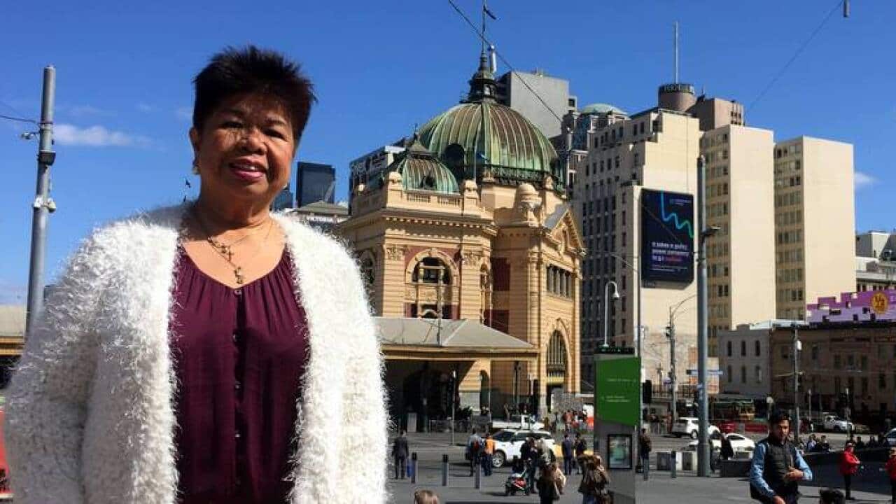 at Federation Square in Melbourne
