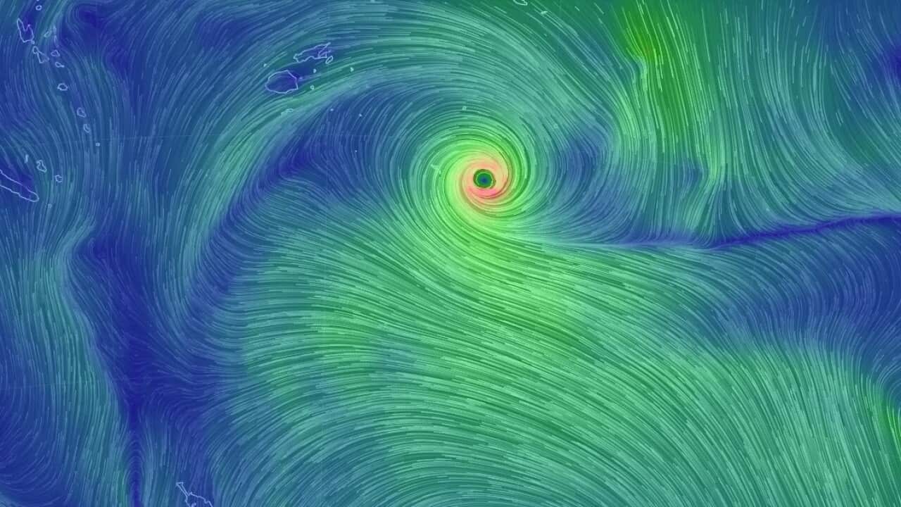 Cyclone Gita on its way towards Tonga.