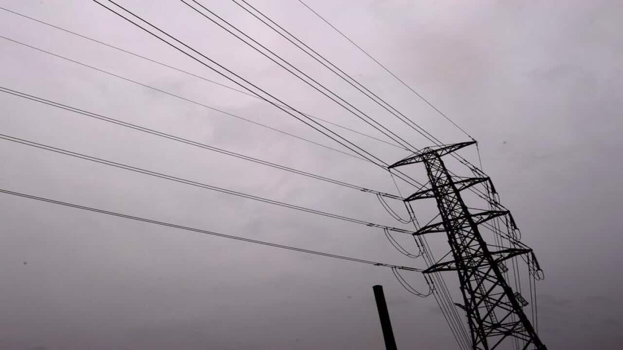 Electricity lines in Williamstown in Melbourne.