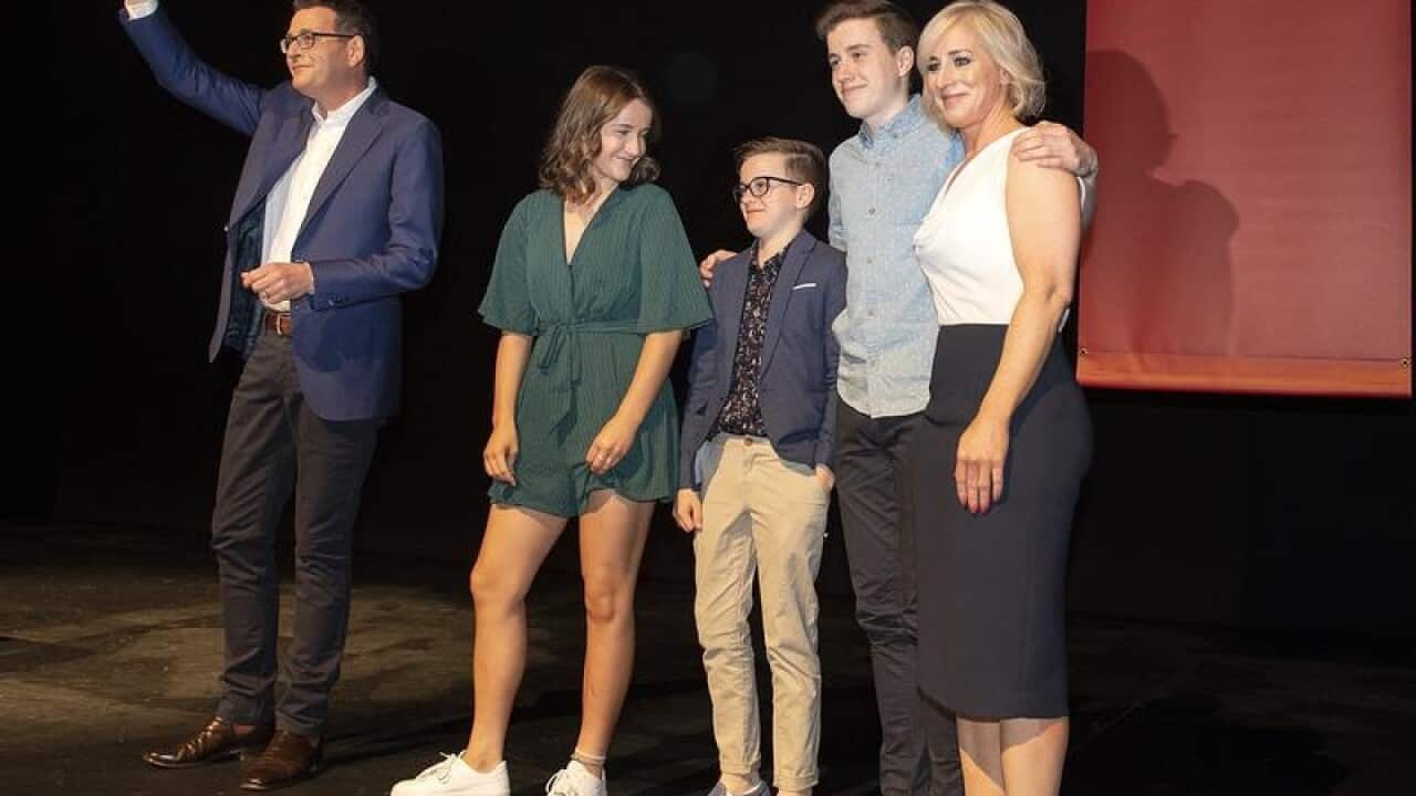 Victorian Premier Dan Andrews, children Grace, Joseph, Noah, wife Cath