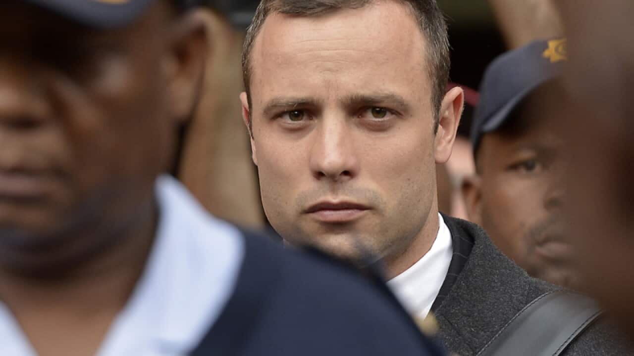Oscar Pistorius leaves the North Gauteng High Court in Pretoria