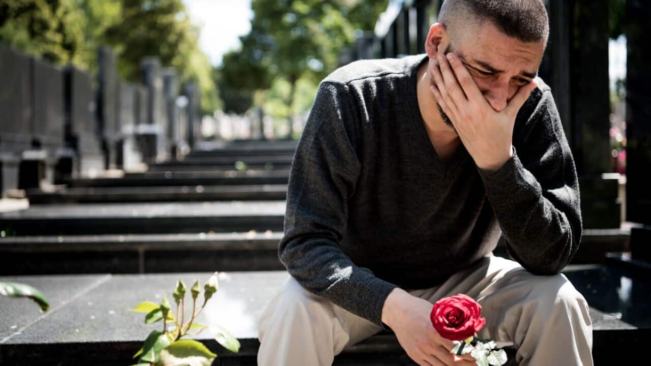 Grieving man