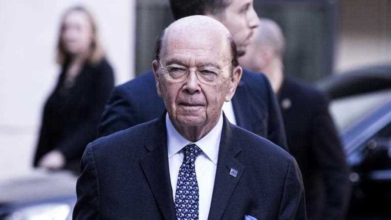 United States Secretary of Commerce Wilbur Ross arrives at the French Economy Ministry for a meeting with French Economy Minister Bruno Le Maire in Paris