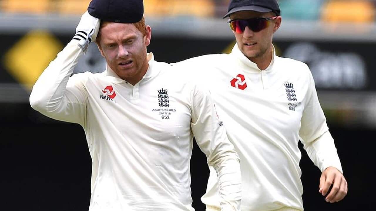 England wicket keeper Jonny Bairstow and captain Joe Root