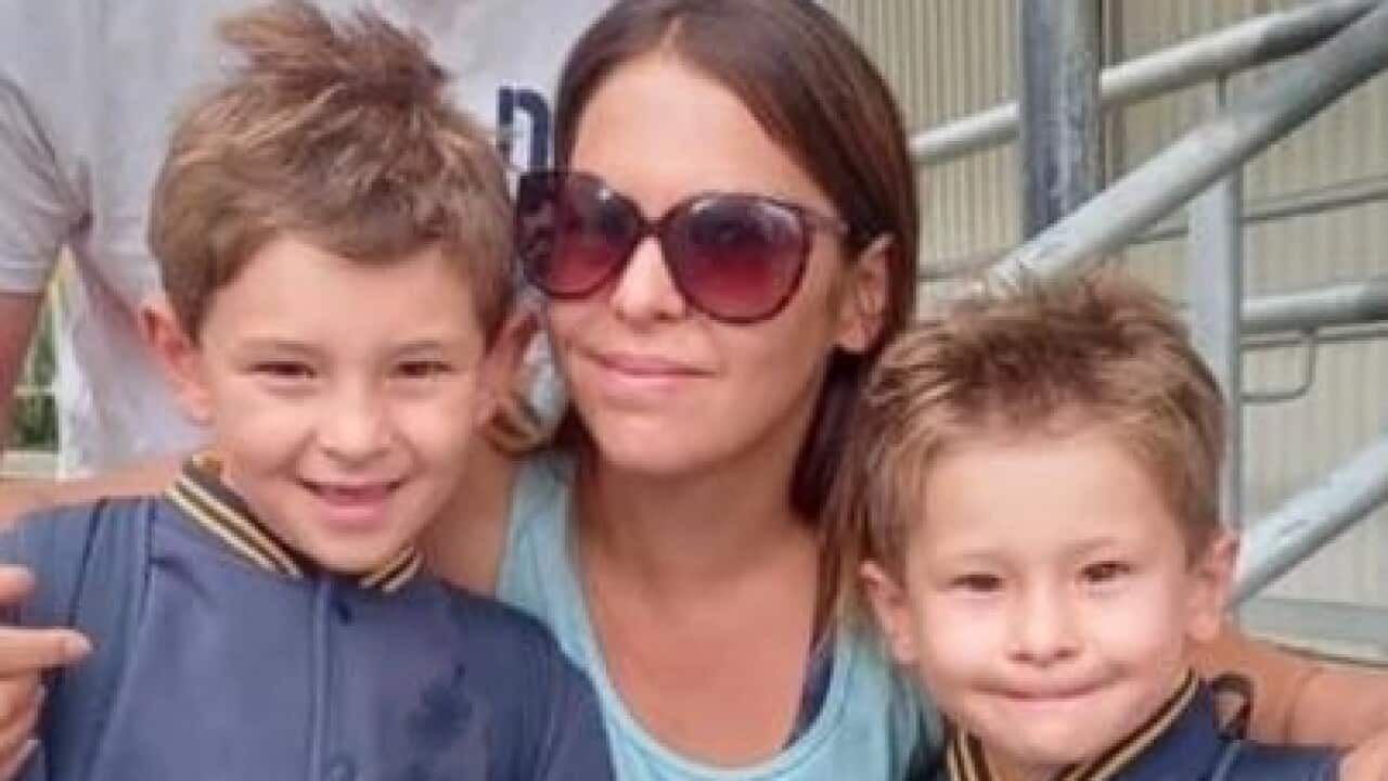 Emma Reed with her two children