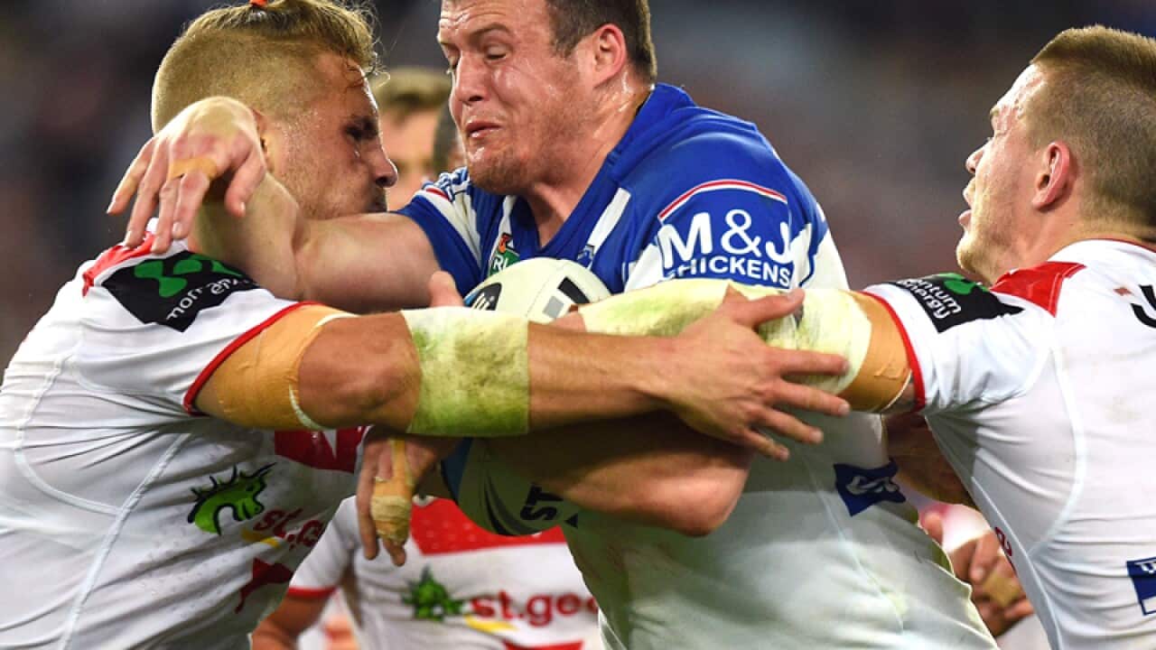 Brett Morris of the Bulldogs