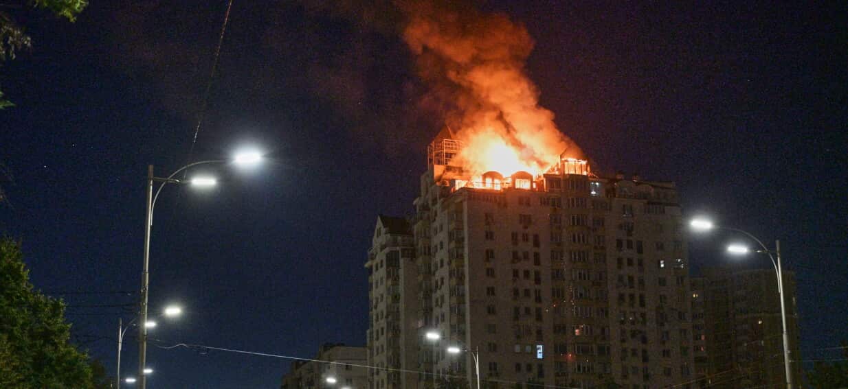 At least 13 killed after 'most massive' assault on Ukrainian capital since Russia's invasion
