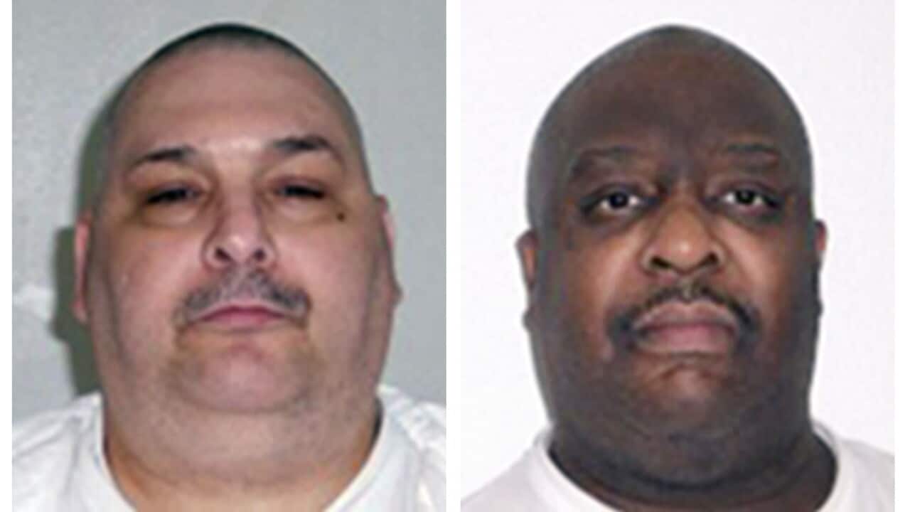 Death-row inmates Jack Jones, left, and Marcel Williams. The two Arkansas inmates scheduled to be put to death Monday, April 24, 2017. (AAP)