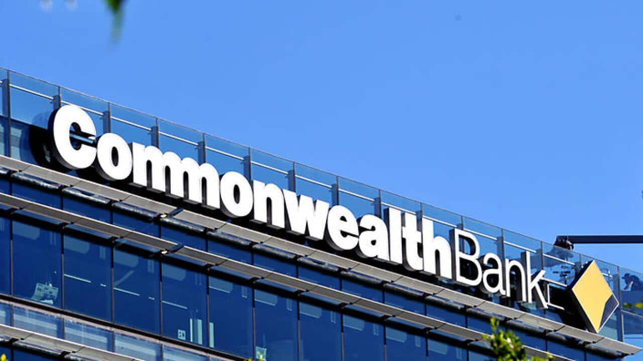 Commonwealth Bank (CBA) signage in Sydney, Monday, June 2, 2014. (AAP Image/Joel Carrett) NO ARCHIVING