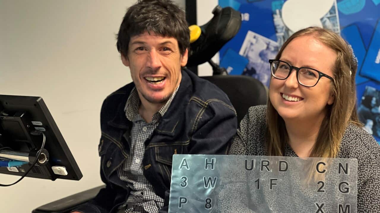 Brandon Tomlin and Georgia Burn are researching what workplaces can do to make environments accessible for people with a communication disability.