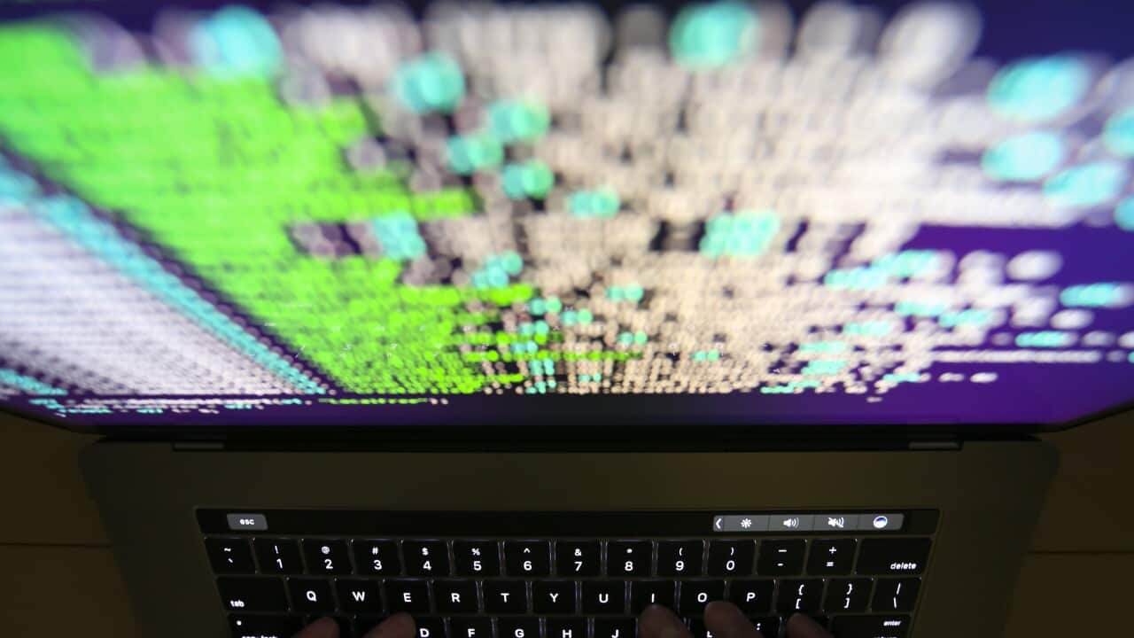 A source code on a computer