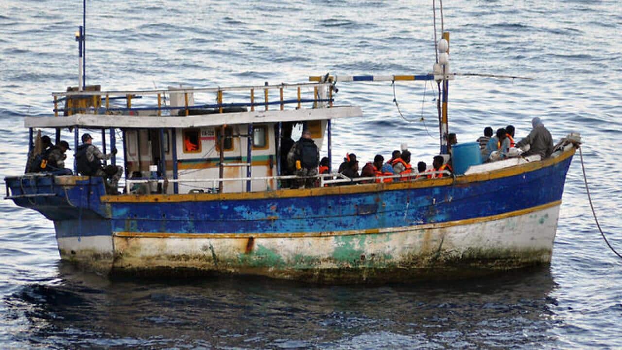 asylum seekers on boat