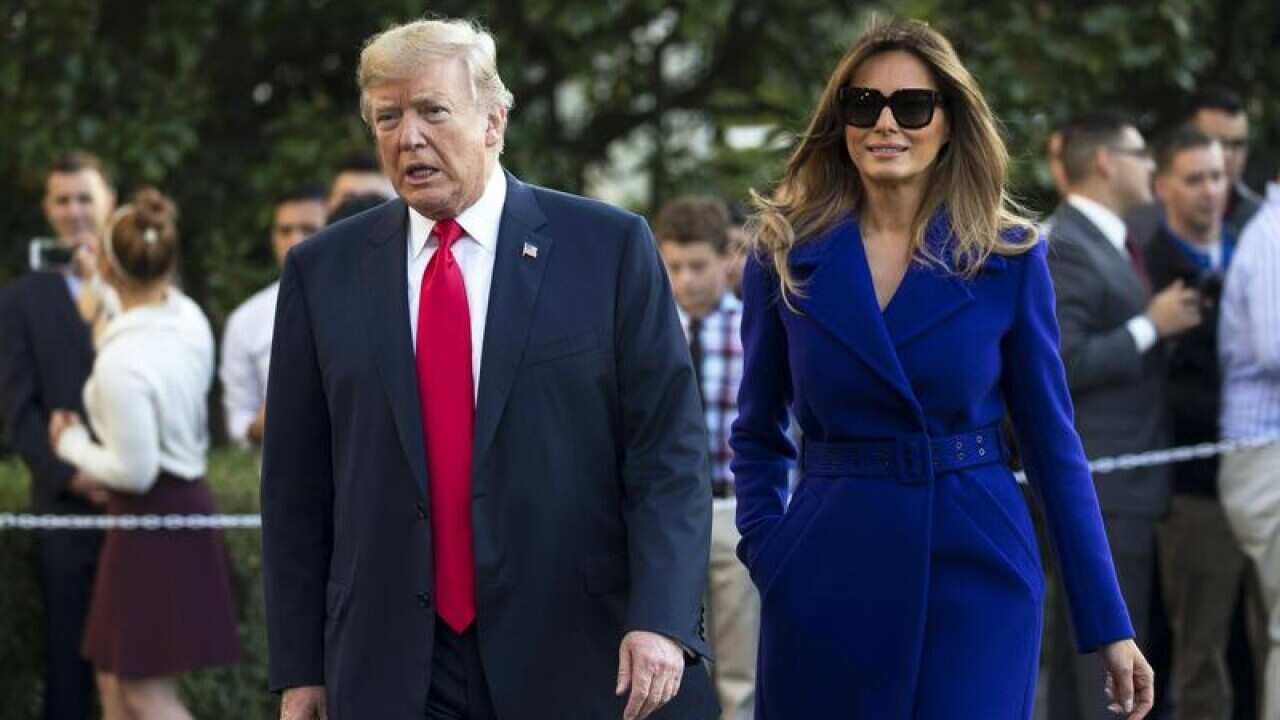 US President Donald Trump and first lady Melania Trump