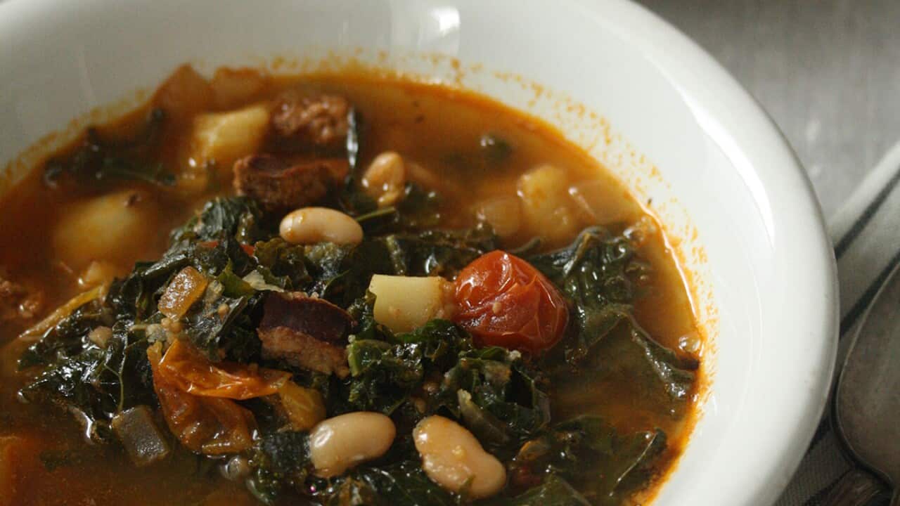 Portuguese kale soup