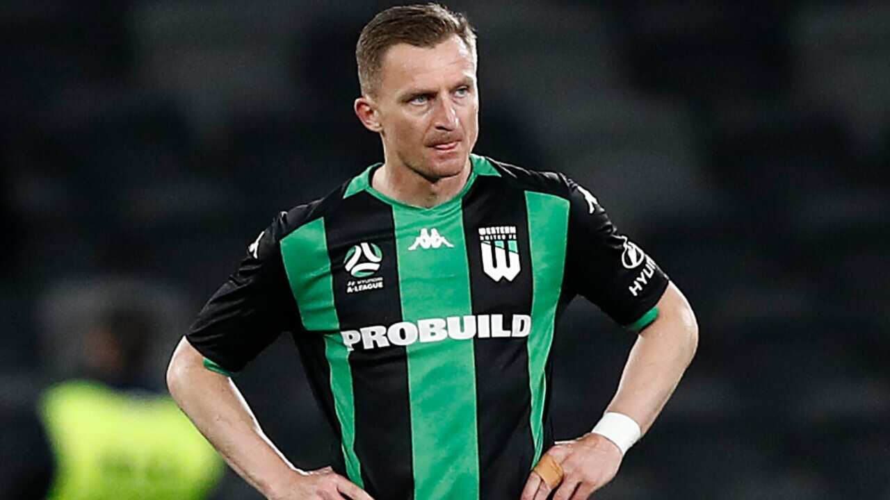 Besart Berisha reacts during a Western United match