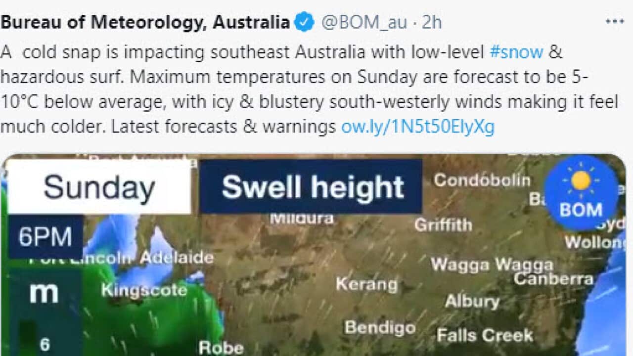 A cold snap is impacting SE Australia