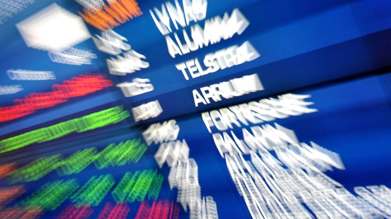 A screen displays stock market prices at the Australian Stock Exchange in Sydney, Wednesday, July 23, 2014. (AAP Image/Joel Carrett) NO ARCHIVING
