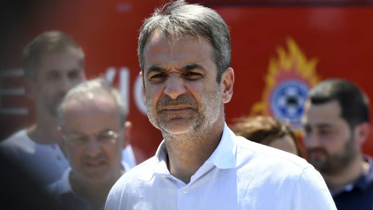 Greek Prime Minister Kyriakos Mitsotakis.