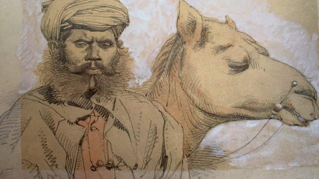 Portrait of a cameleer of the Burke and Wills expedition by William Strutt, 1860 (State Library of NSW).jpg