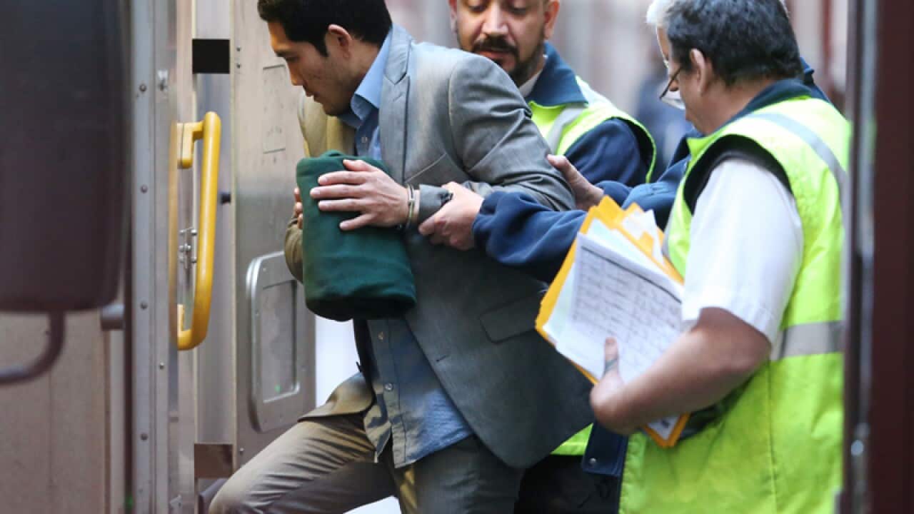 Sarud Seehaverachart, 31, is taken away from the Supreme Court in Melbourne, Wednesday, Aug 11. 2015. Dual Thai-Australian citizen Thatiya Terdputham and Surad Seehaverachart