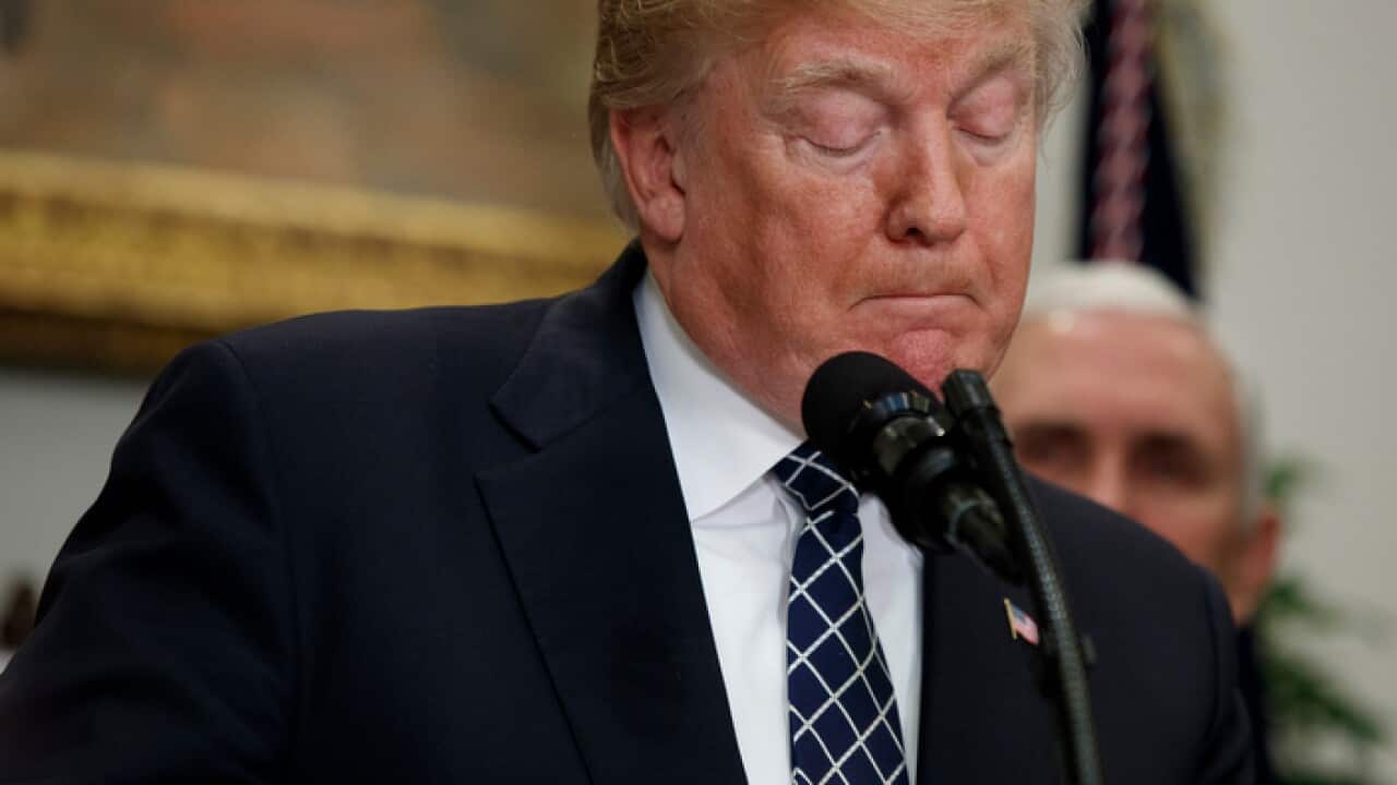 Donald Trump azungumza katika sherehe yaku muenzi Dr Martin Luther King Jr ndani ya ikulu