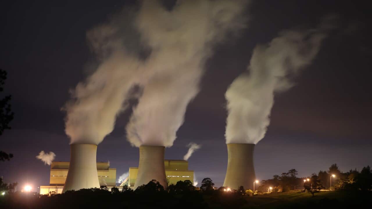 Night time image of Yallourn Power Station in the Latrobe Valley, Victoria. Monday, July 15. 2014.