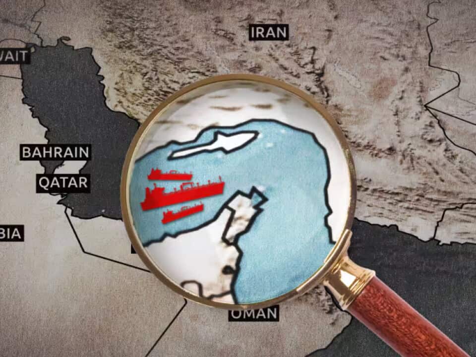 The Strait of Hormuz, a narrow waterway between Iran and Oman, is a critical shipping route carrying about 20 per cent of global oil supply SBS News.jpg