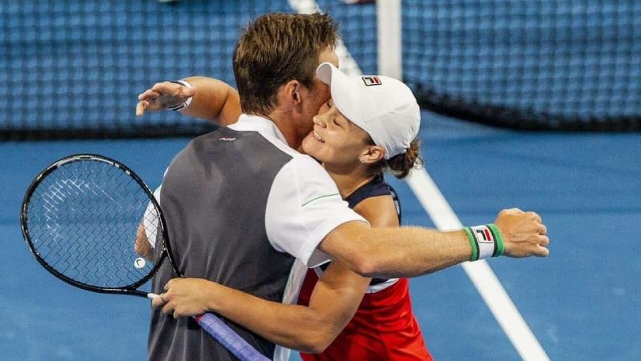 Australian aces Matthew Eden with Ashleigh Barty