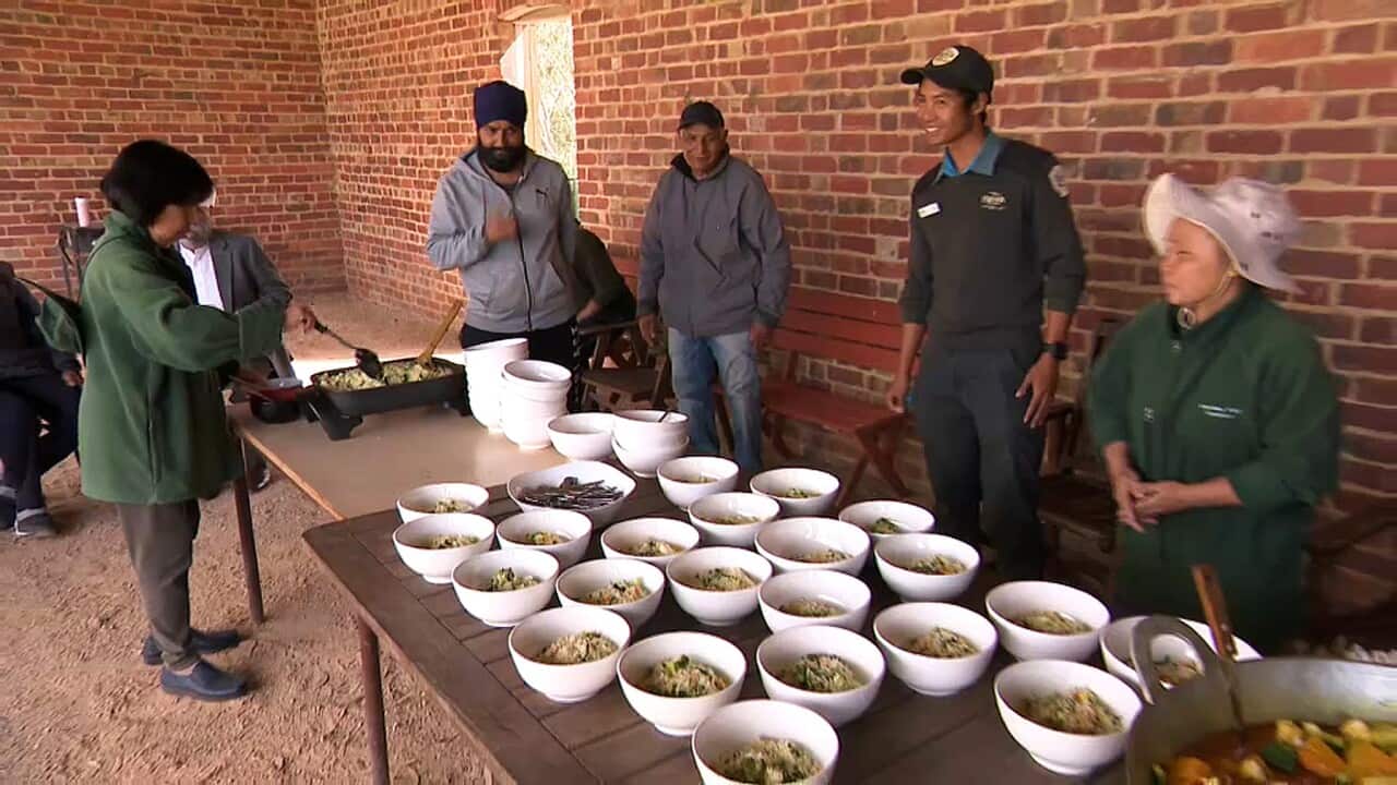 Food prepared from Werribee Mansion’s historic parterre garden