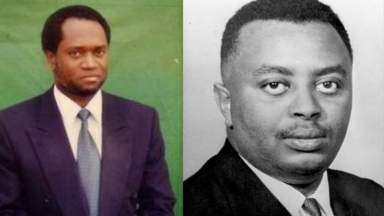 From left: Melchior Ndadaye who died October 1993, after four months being elected as president of Burundi. Prince Louis Rwagasore who fought for independence