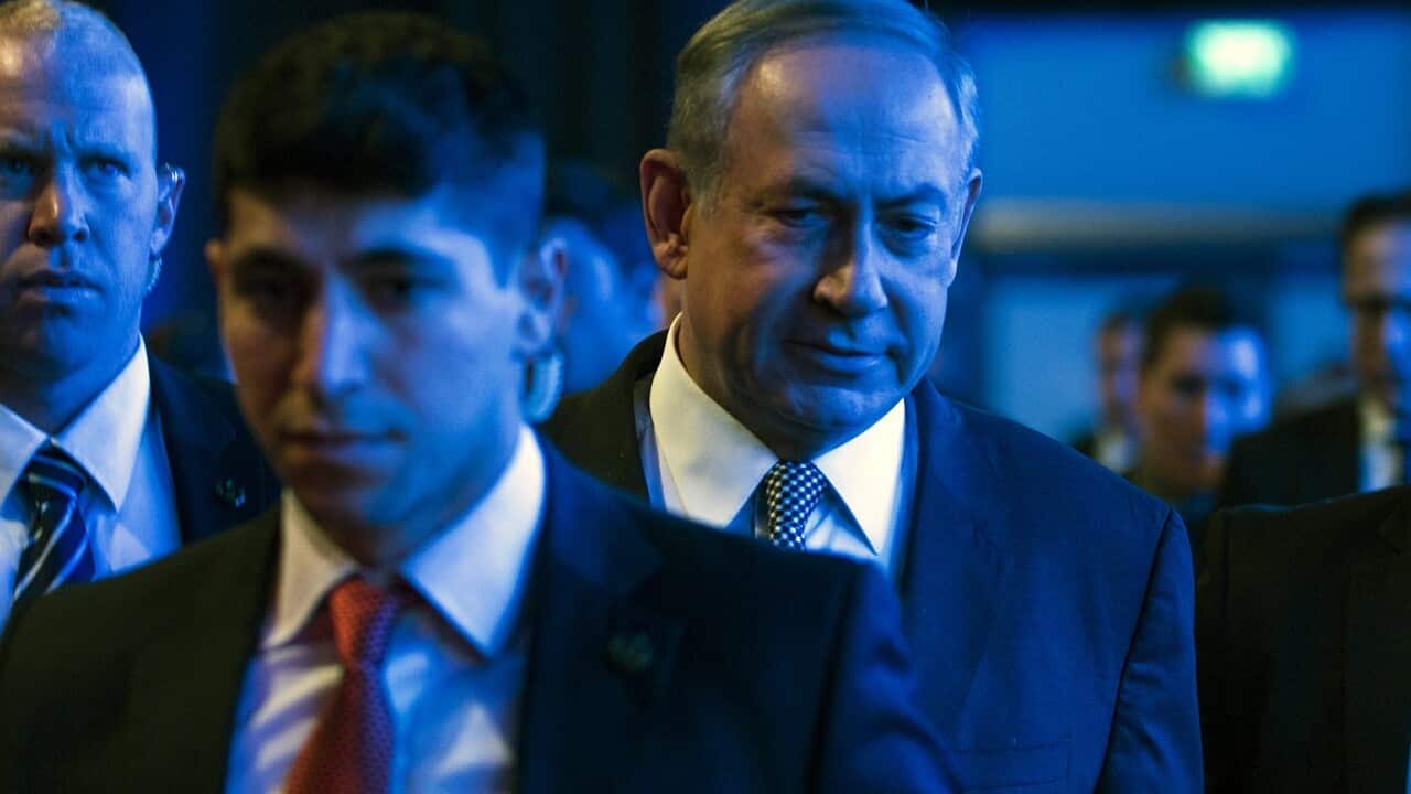 Israeli Prime Minister Benjamin Netanyahu at the CyberTech conference, Tel Aviv