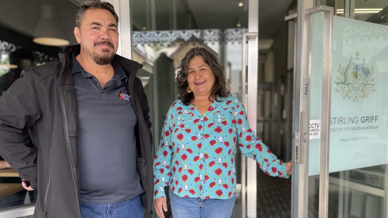 Theresa Roe from APONT and Wayne Kurnorth from the United Workers Union are urging crossbench senators to block 'discriminatory' voter ID bill