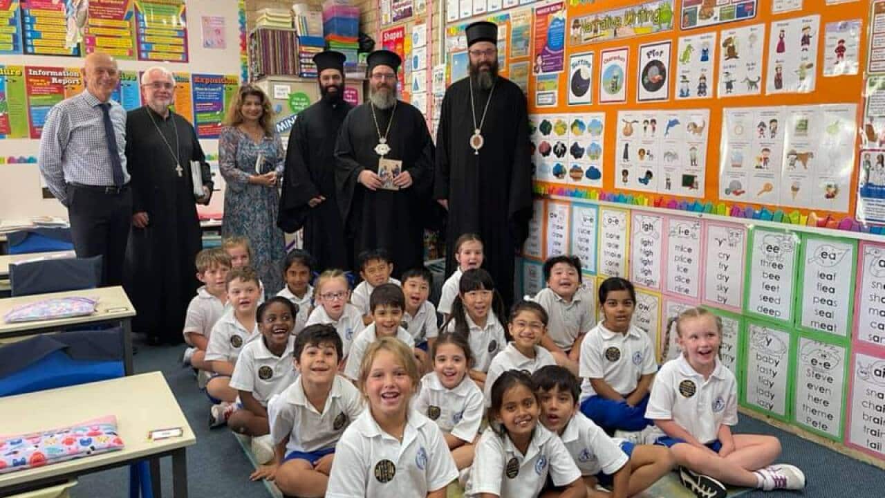 The Serbian Bishop of Australia and New Zealand visited Perth's Greek school.