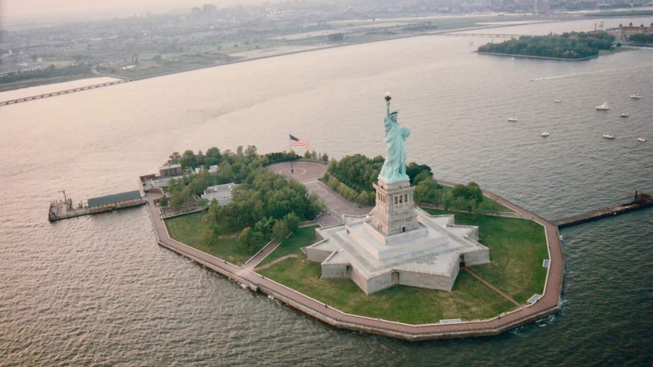 The Statue of Liberty in New York harbour (SBS-Allan Lee).jpg