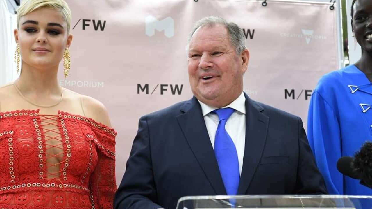 Former Melbourne Lord Mayor Robert Doyle (centre)