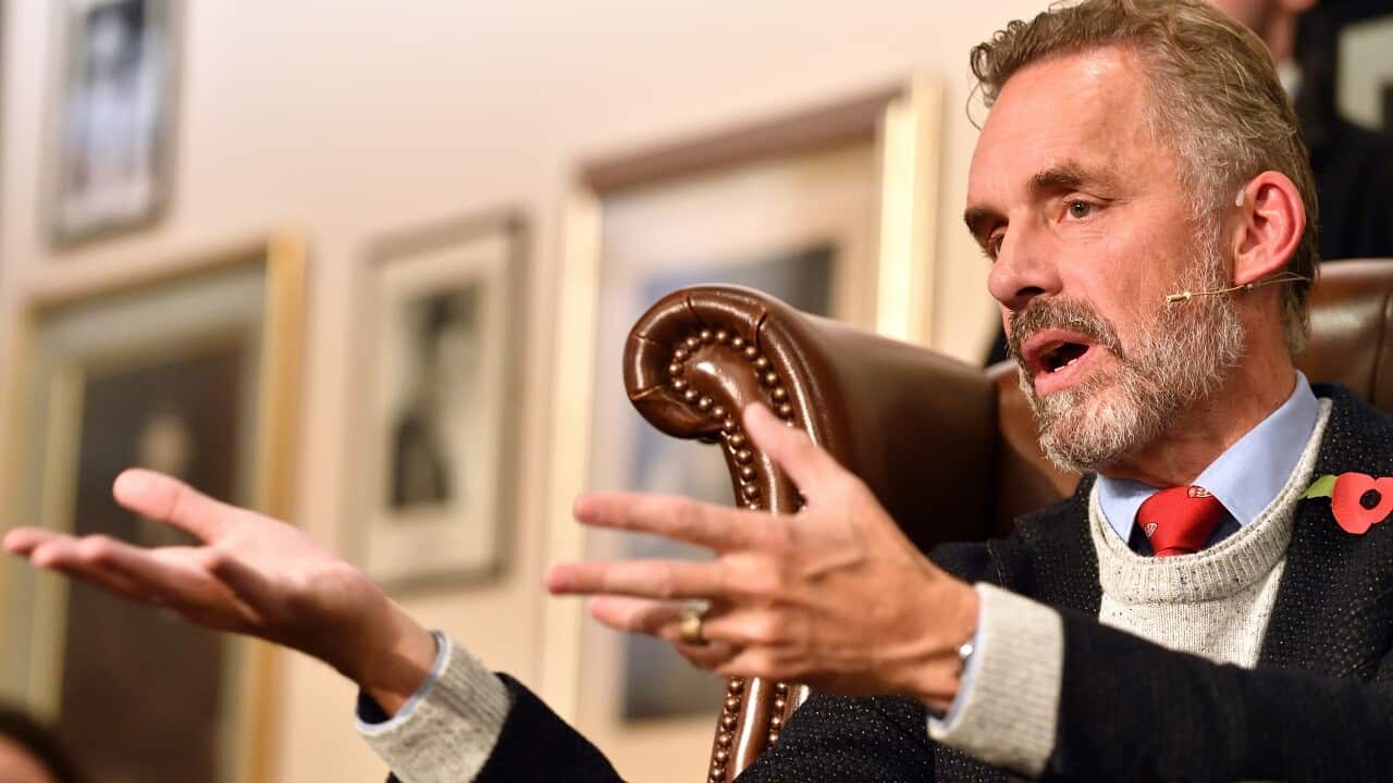 Jordan Peterson addresses students at The Cambridge Union.