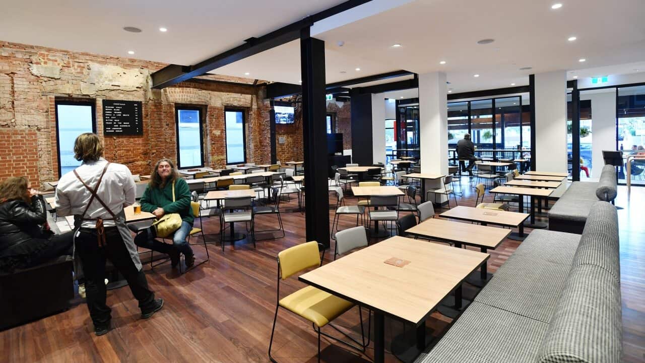 A general view of the dining area at the Strathmore Hotel in Adelaide