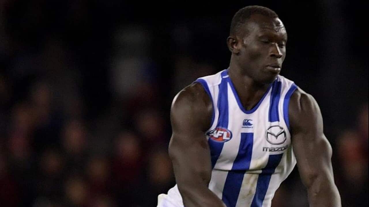 North Melbourne ruckman Majak Daw