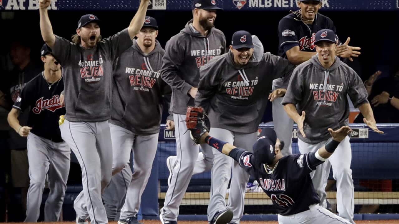 Cleveland Indians celebrate