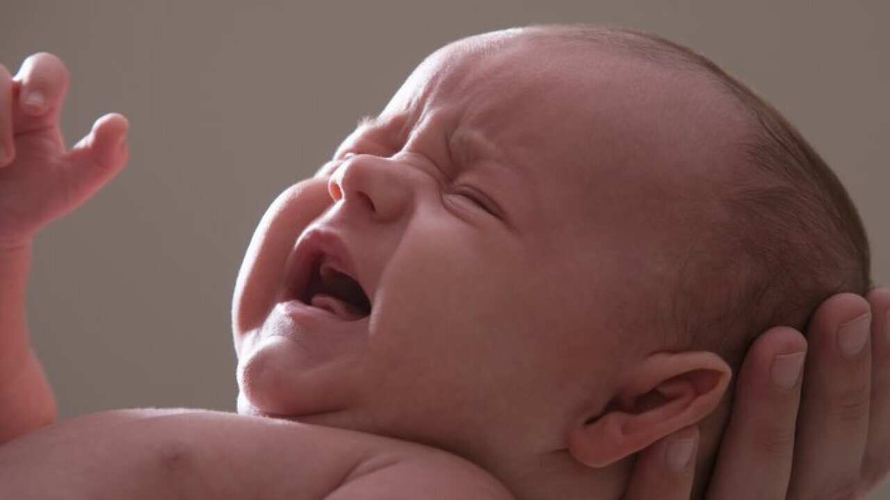 Baby girl crying