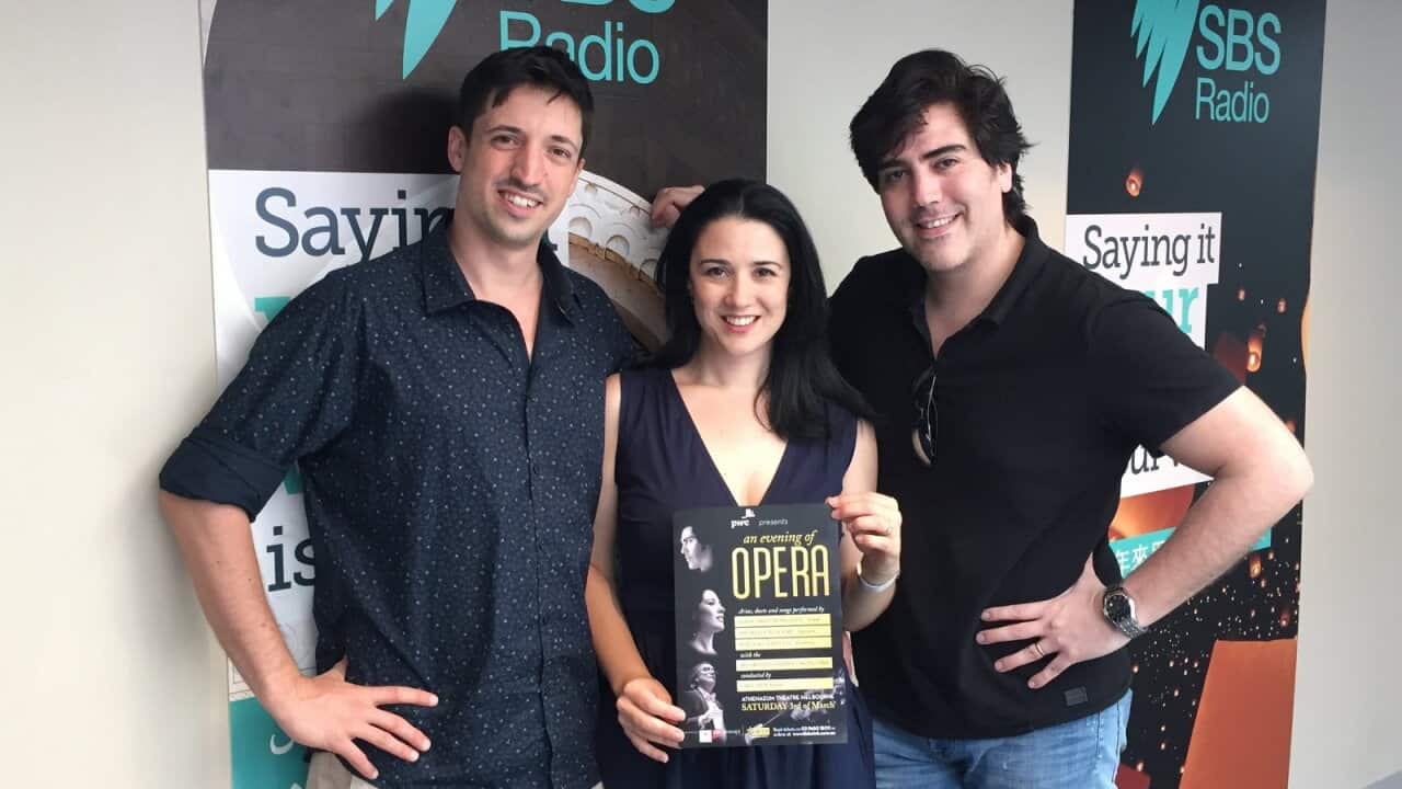 Mattia Campetti, Michelle Buscemi and Giancarlo Monsalve