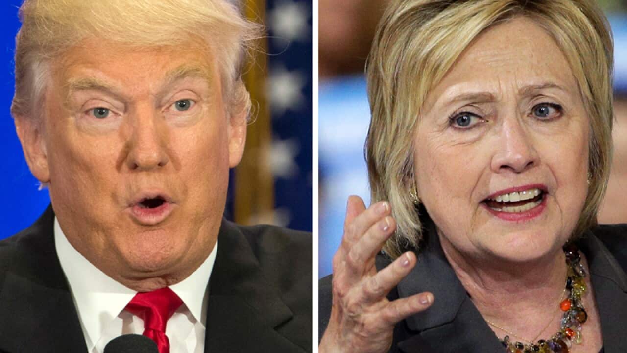 U.S. presidential candidates Donald Trump, left, and Hillary Clinton