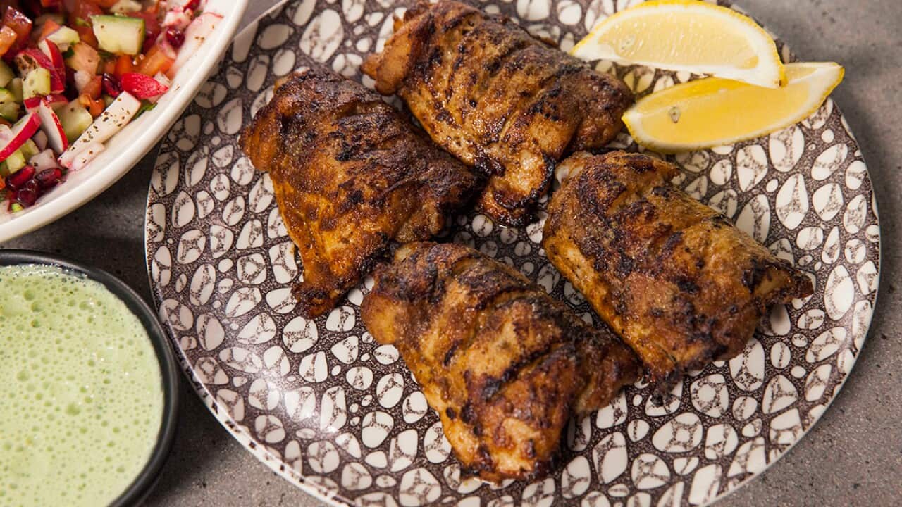 BBQ Tandoori-style chicken