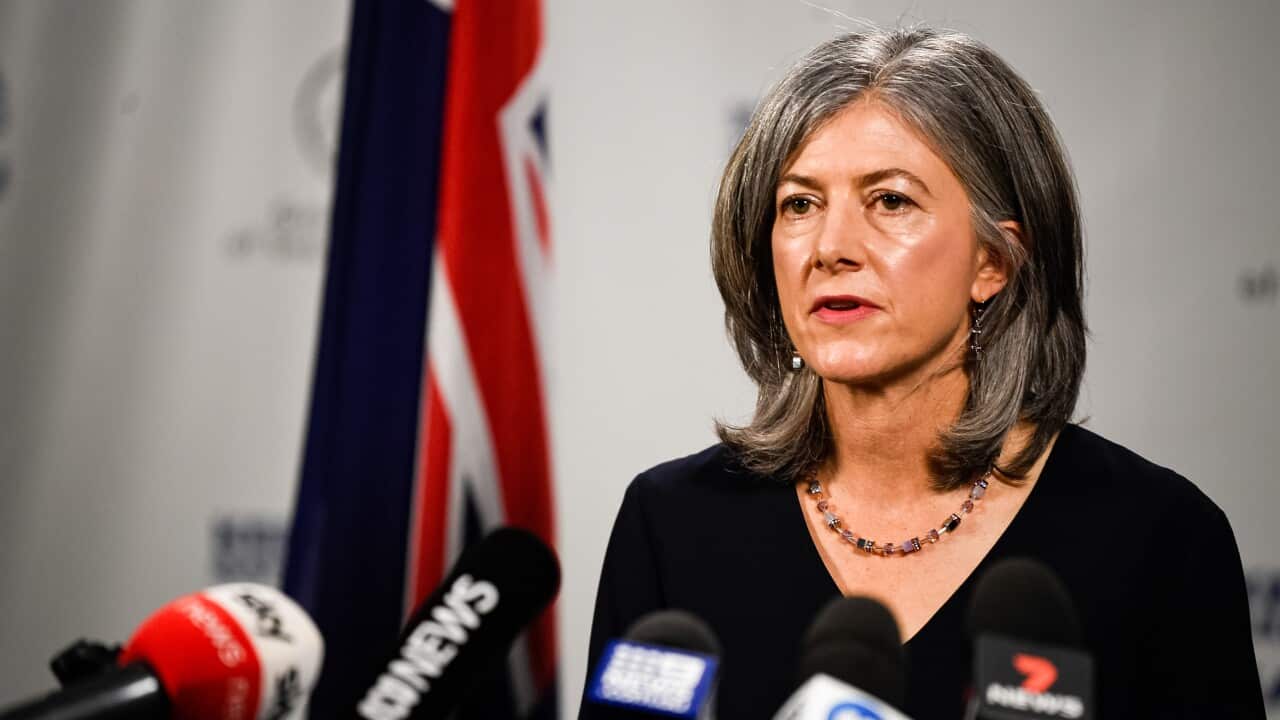 South Australia Chief Health Officer Nicola Spurrier speaks to the media during a press conference in Adelaide on Wednesday, 21 July, 2021.