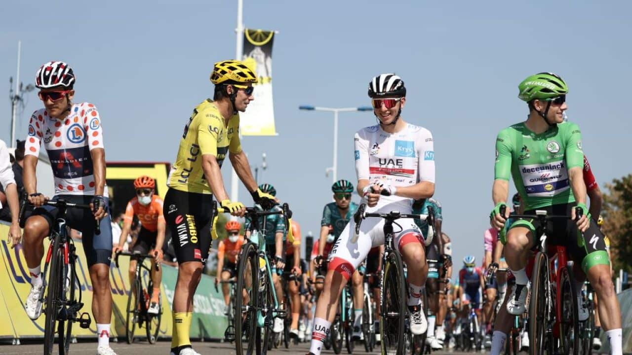 Carapaz Roglic Pogacar Bennett