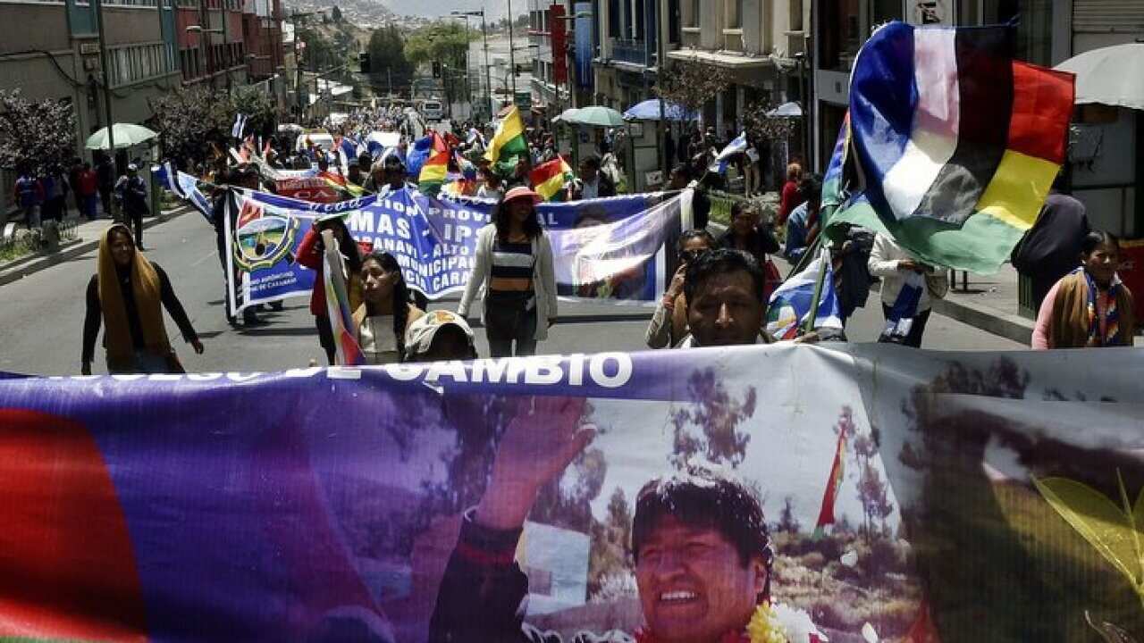 Members of different social organisations in Bolivia