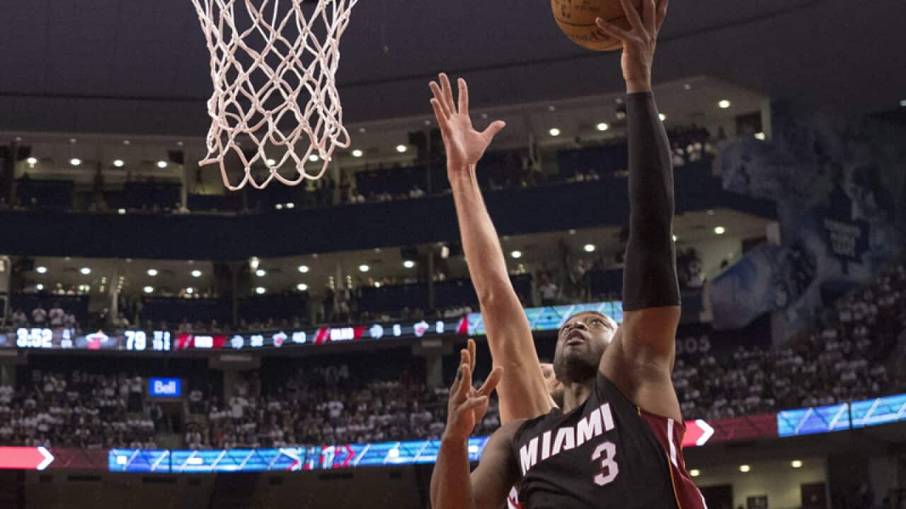 Miami Heat's Dwayne Wade (3)