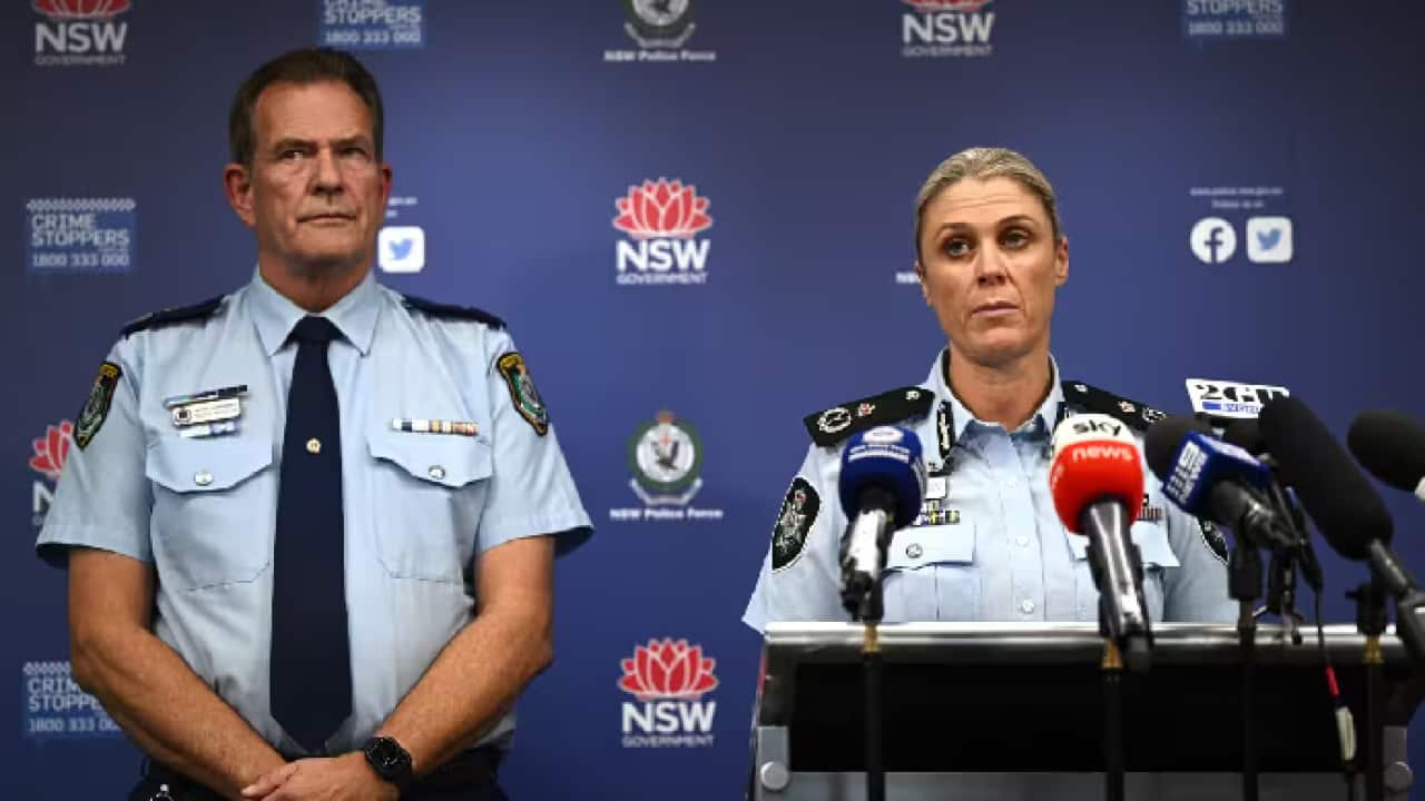 NSW Police deputy commissioner David Hudson and Australian Federal Police deputy commissioner Krissy address media following the arrests.png