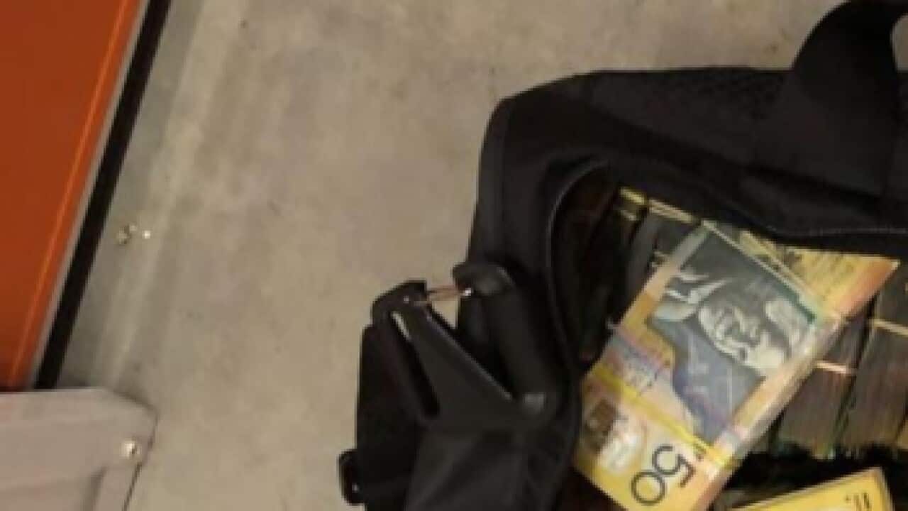 Cash seized during investigation